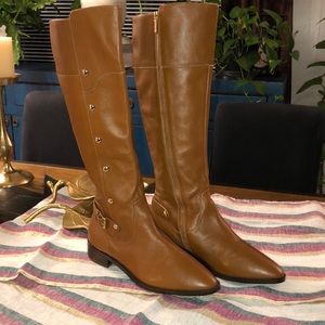 Michael Kors Boots Brown Leather Stud details